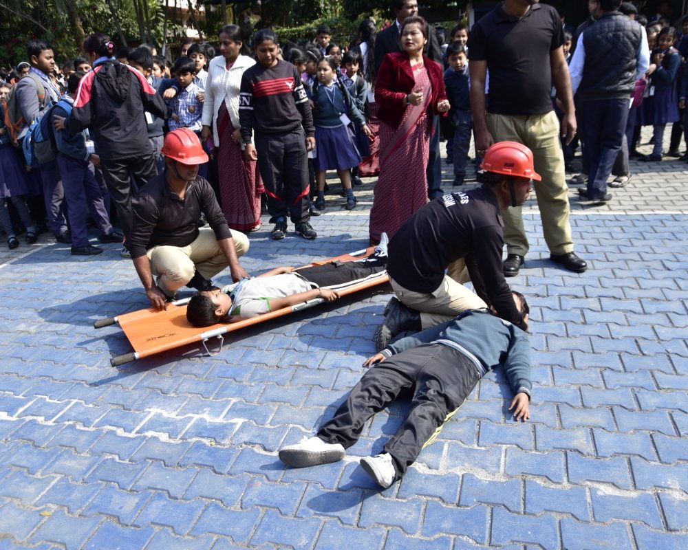 AWARENESS CAMPAIGN AND MOCK DRILL ORGANIZED BY :- FIRE AND EMERGENCY SERVICES, ASSAM